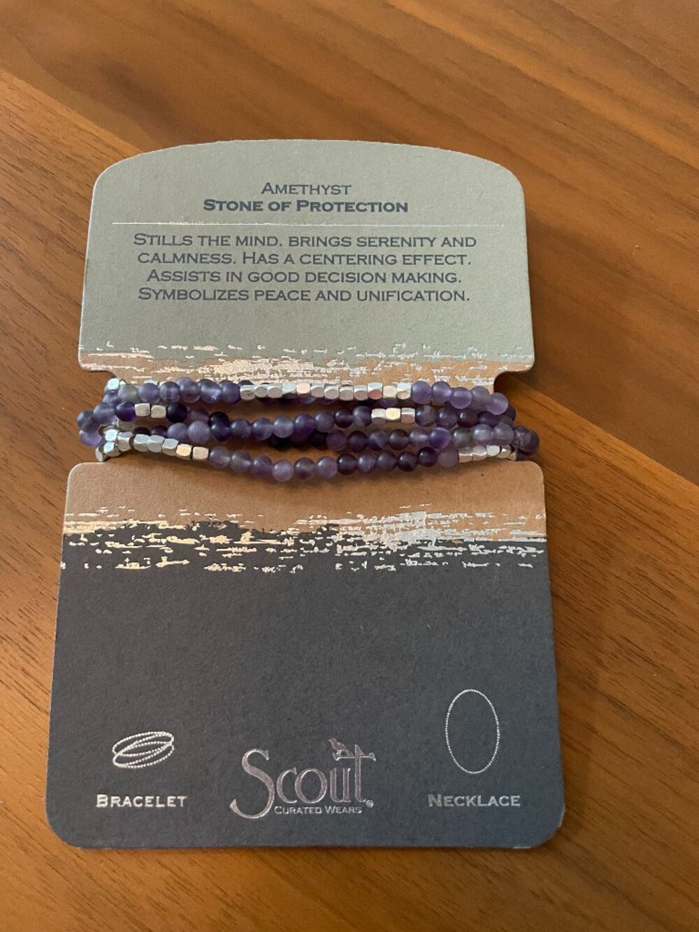 Scout Curated Wears : Amethyst - Stone of Protection Necklace/Braclet